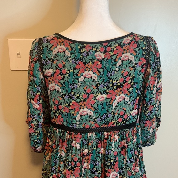 Anthropologie Floreat Ottava Floral Embroidered Peasant Dress Size Small - Picture 10 of 10